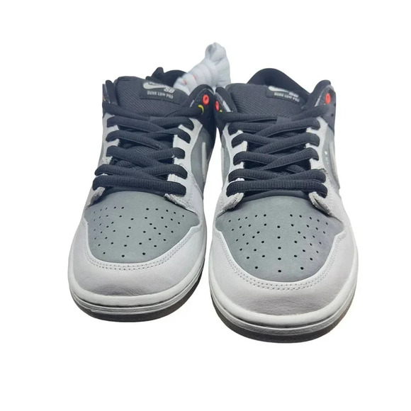 Nike Mens SB Dunk Low Pro ISO Camcorder Sneakers Gray/White Size 9.5 CV1659-001 - Picture 2 of 8